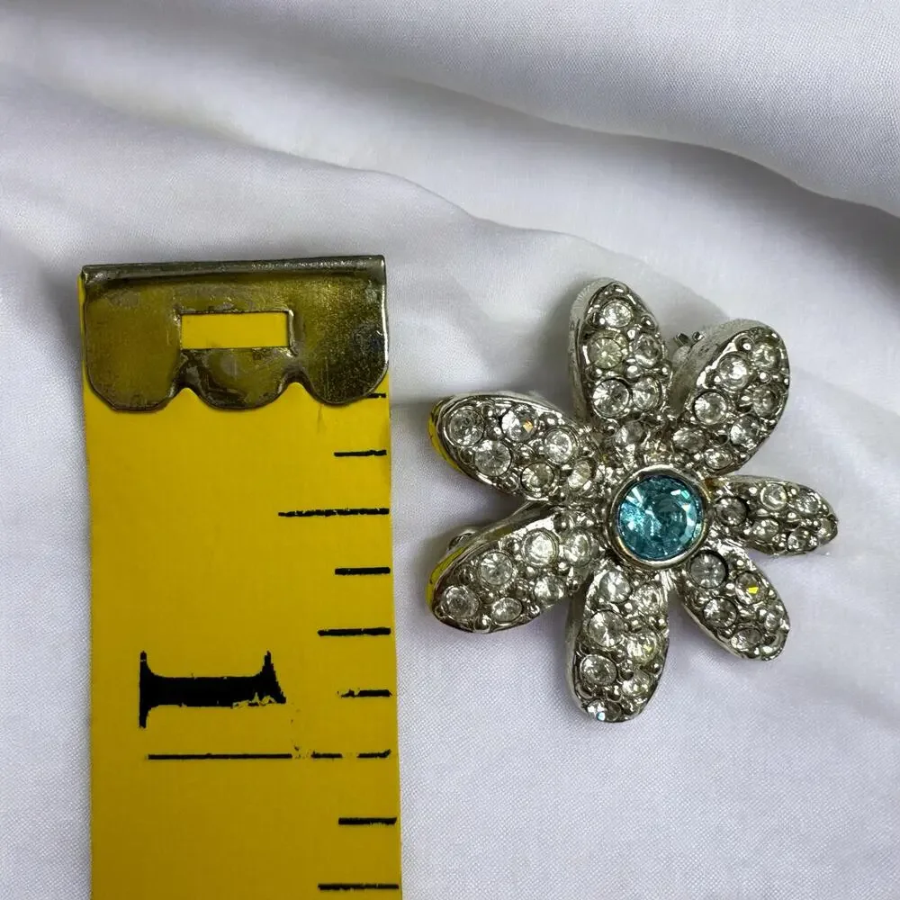 Swarovski Swan Signed Crystal Daisy Pin - Picture 3 of 3